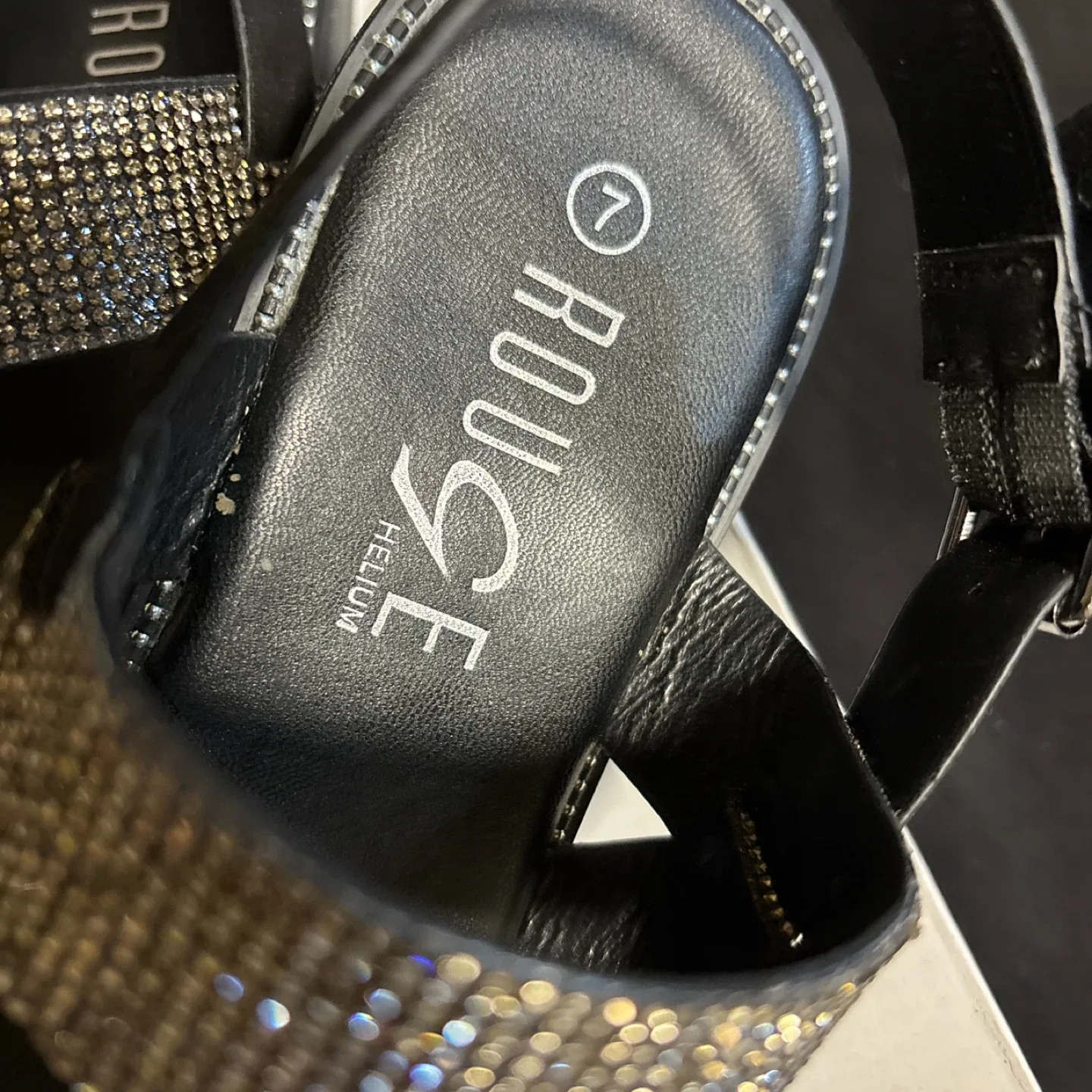 Rouge Helium Rhinestone Sandals - Size 7 image indicator(2)