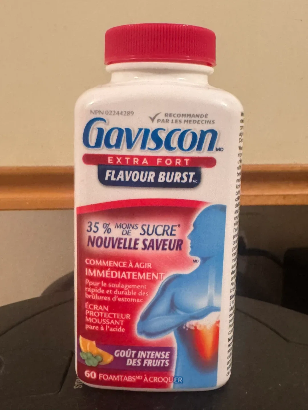 Gaviscon Extra Strength Flavour Burst 60 Foamtabs. image indicator(2)