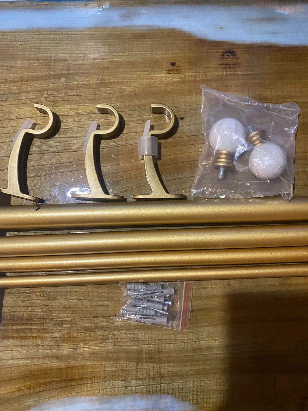 Golden Curtain Rod Assembly 66"-120"