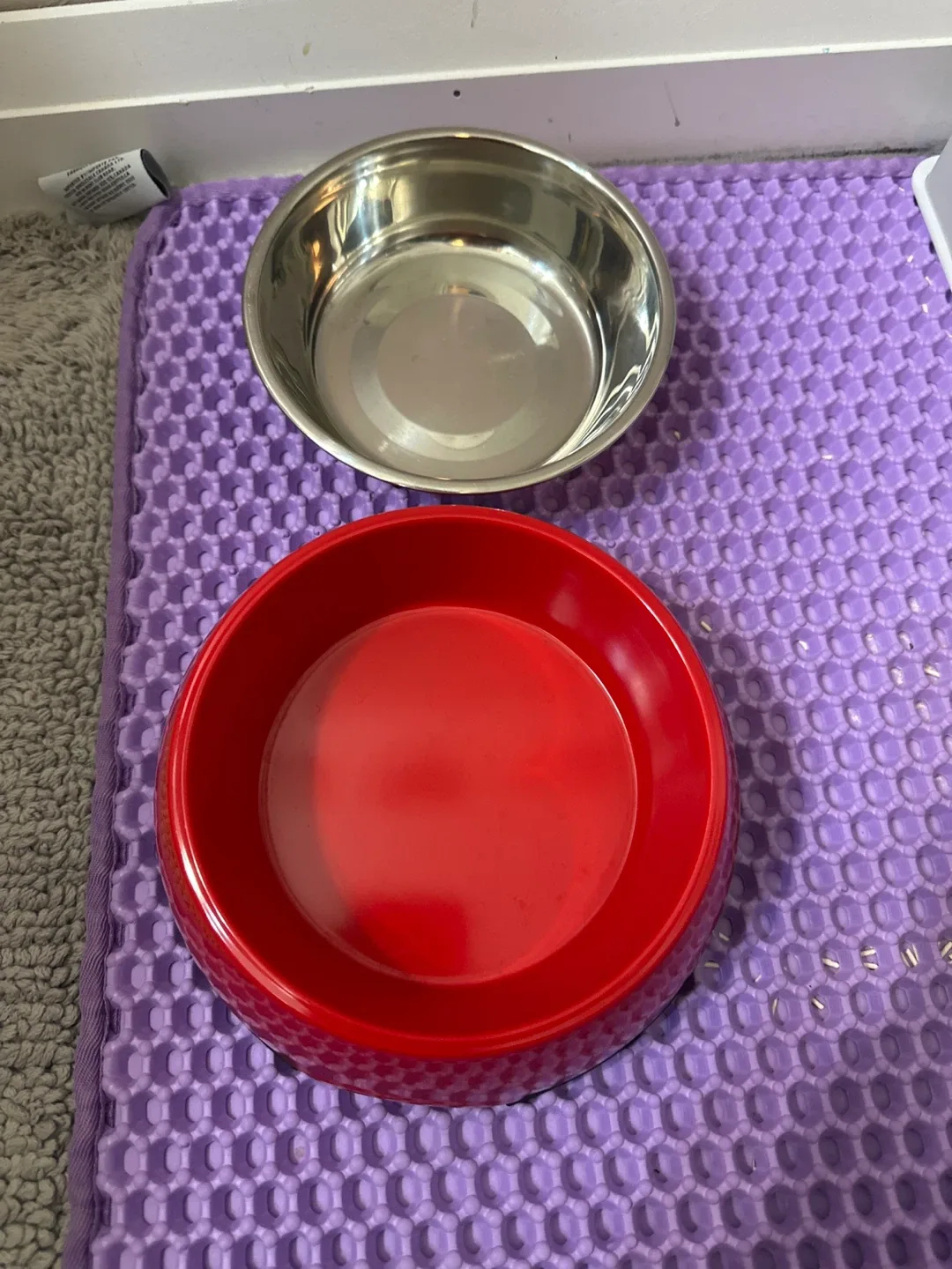Essentials Melamine Feeding Bowl Red Pet Bowls image indicator(3)