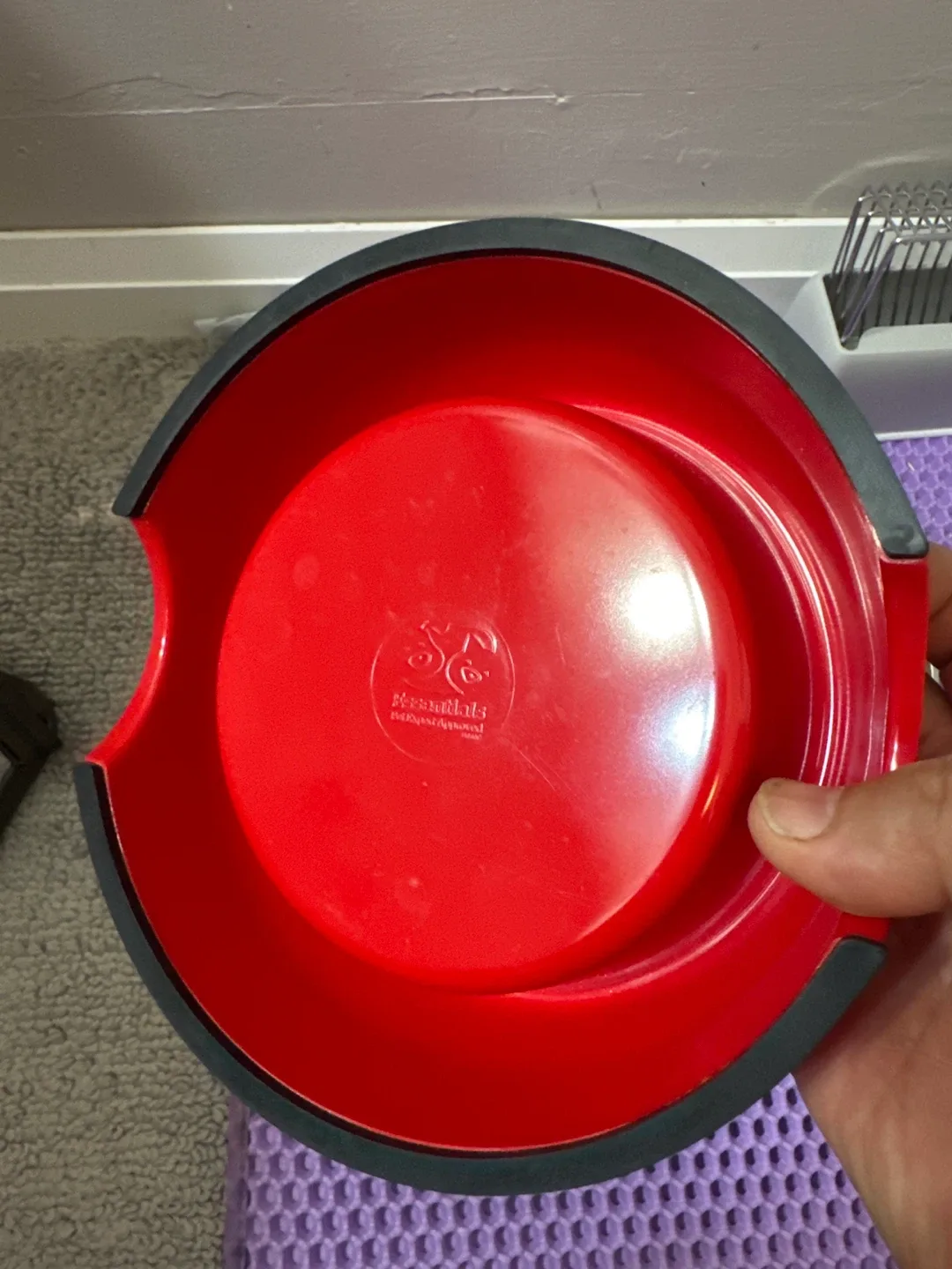 Essentials Melamine Feeding Bowl Red Pet Bowls image indicator(2)