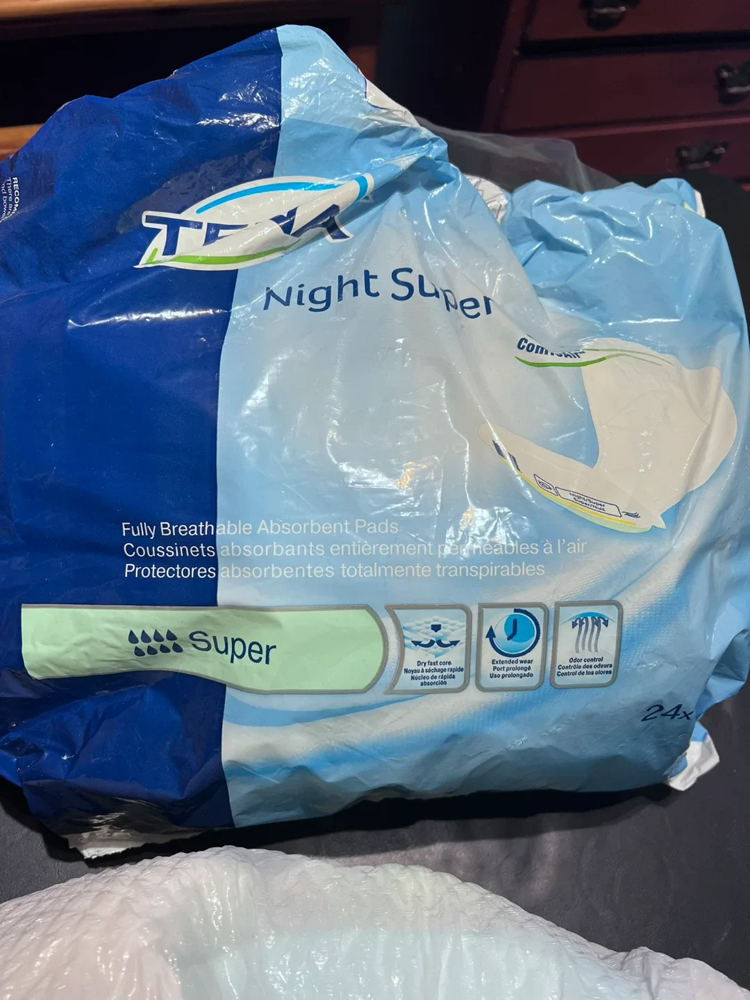 TENA Night Super Absorbent Pads, 24 Count