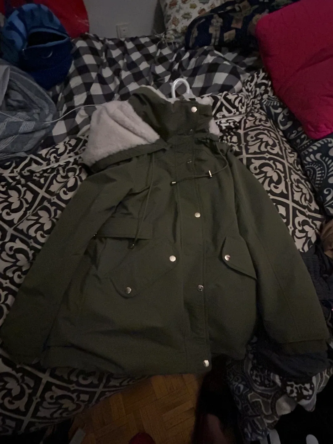 Storm Mountain Olive Green Winter Coat thumbnail