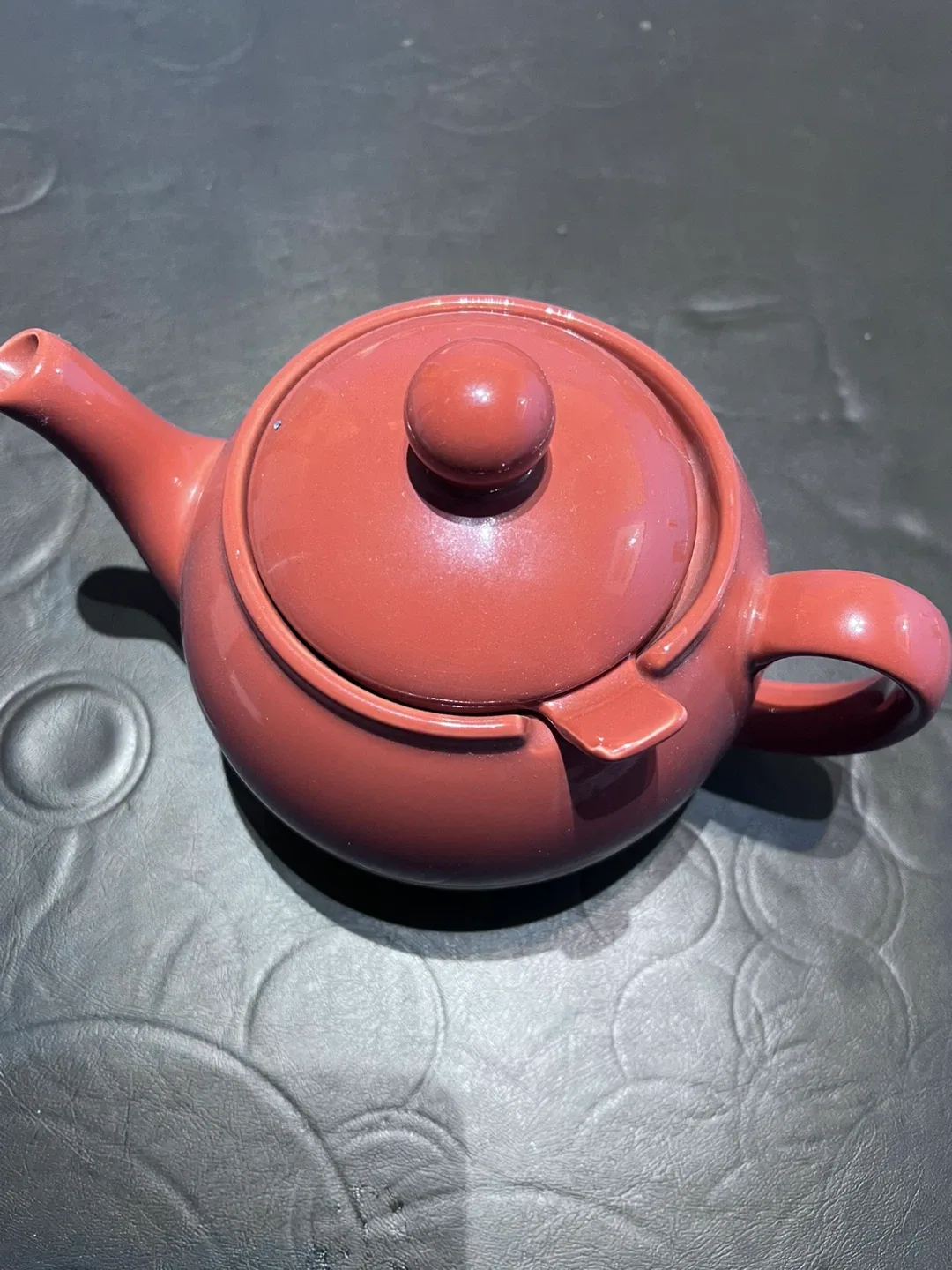Red Ceramic Teapot