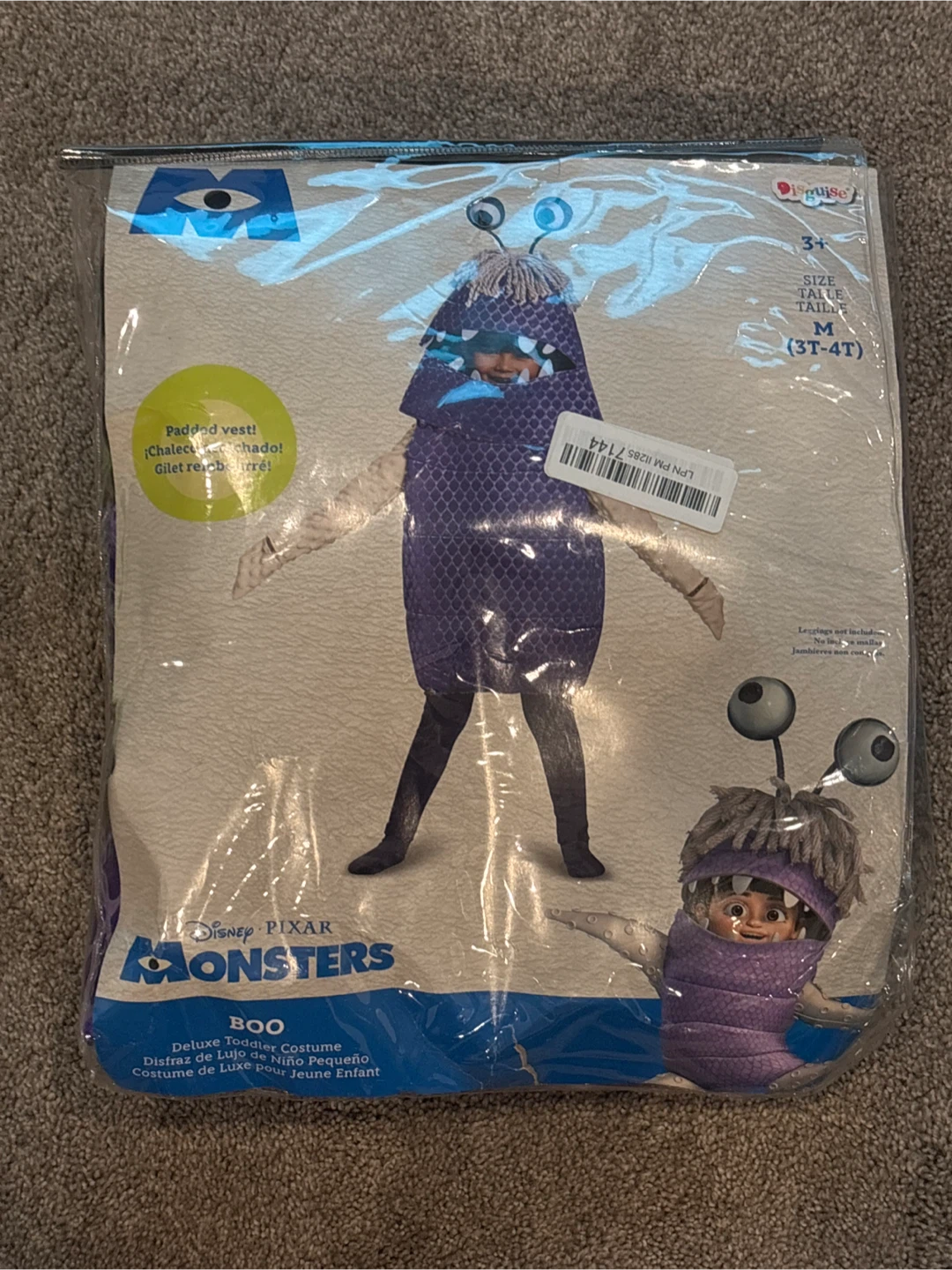 Disney Monsters Inc. Sully Costume - Size S (1T-3T) - photo 2