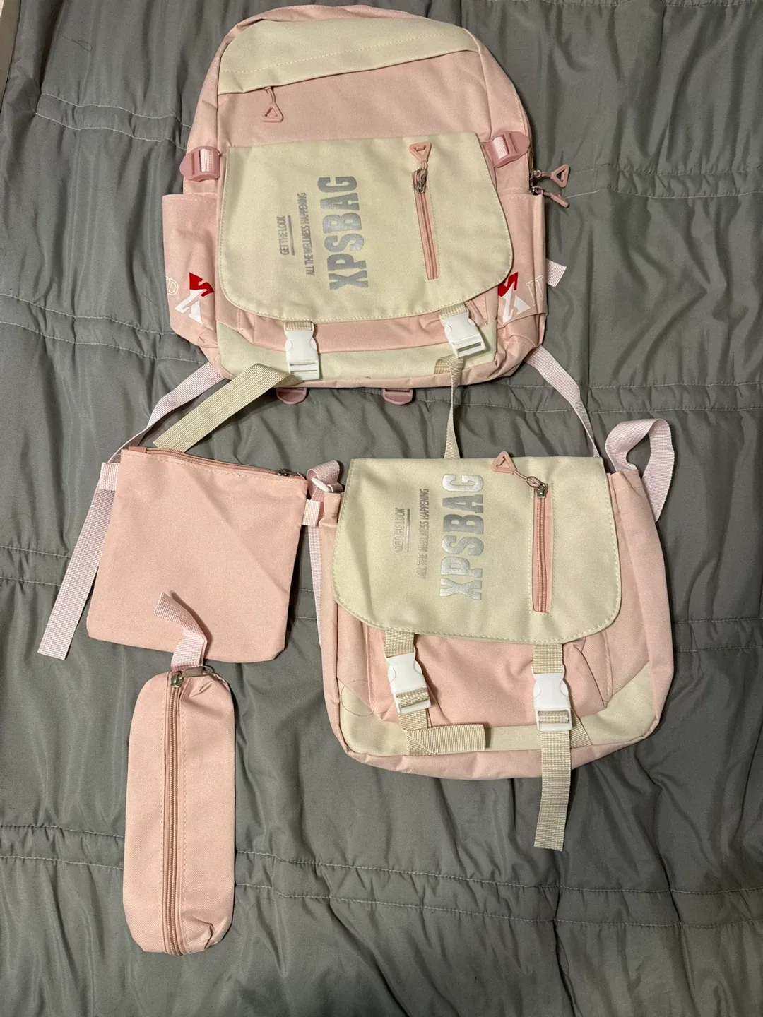 XPSBAG Pink Backpack with Accessories thumbnail