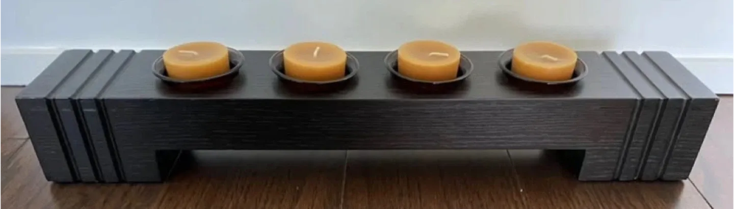 Pier1 Imports Square Accent Mirror and Candle Holder 🧡 image indicator(3)