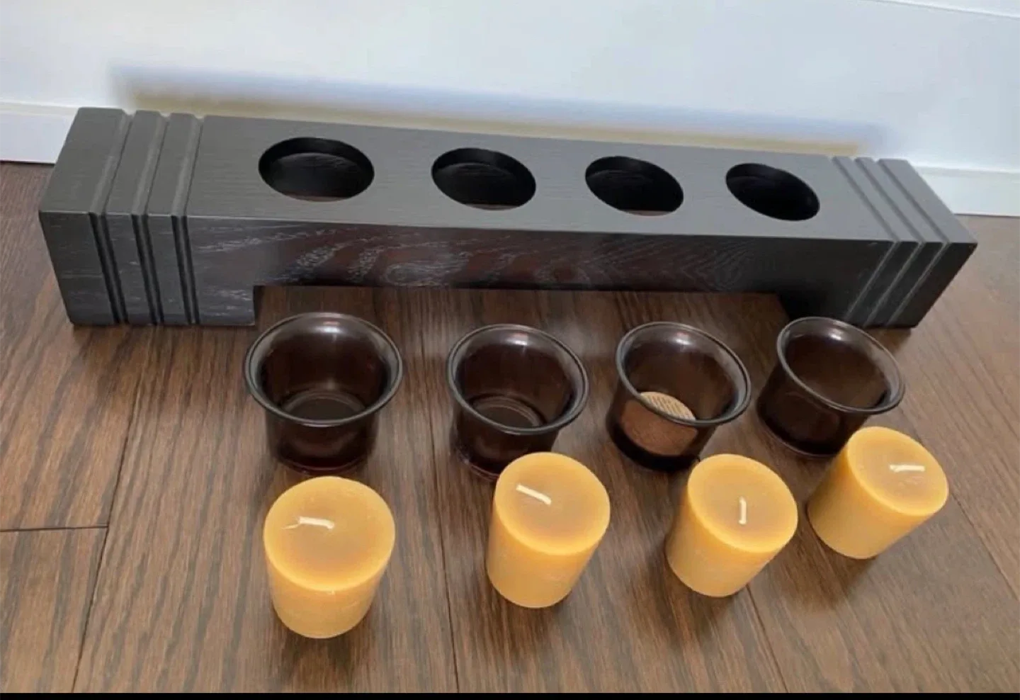 Pier1 Imports Square Accent Mirror and Candle Holder 🧡 image indicator(4)