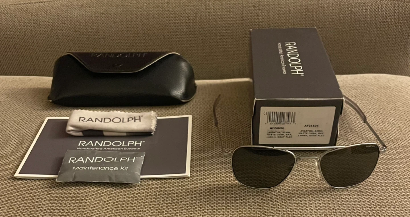Randolph Aviator 52mm Sunglasses. Made in the USA 🇺🇸🇺🇸🇺🇸!!!
