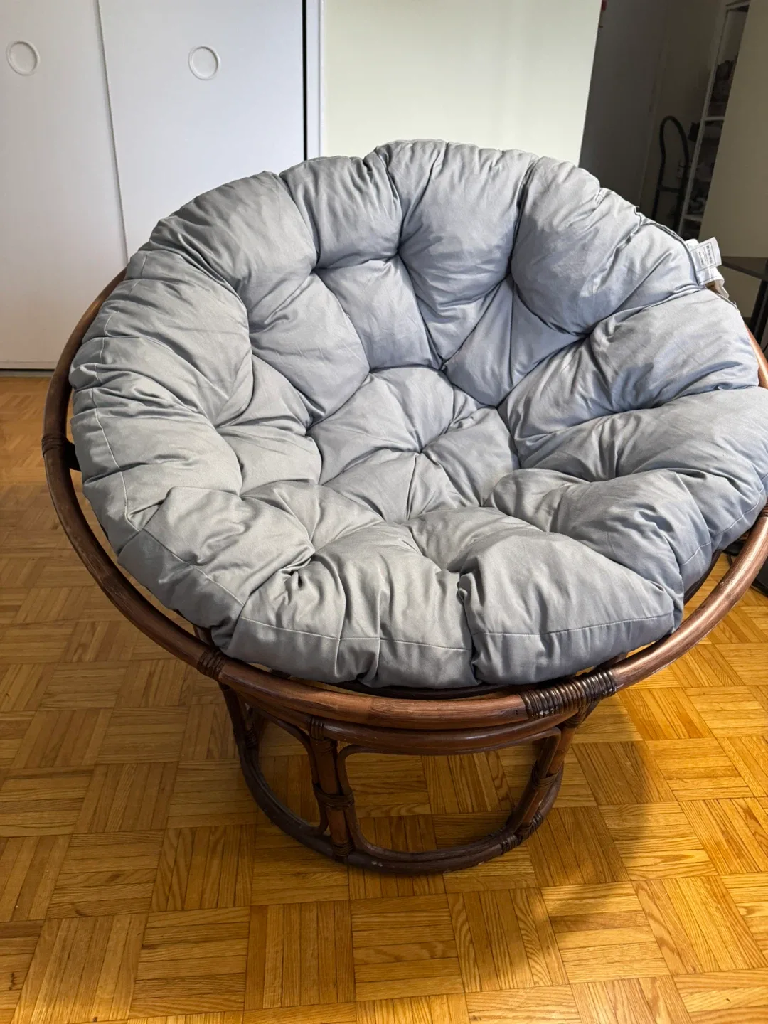 Papasan Chair with Cushion - Grey thumbnail