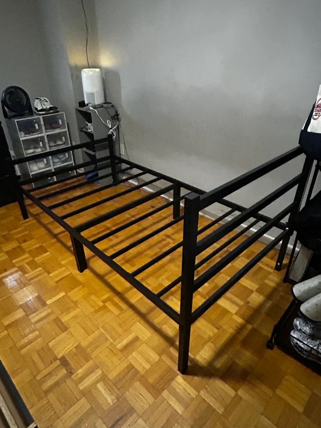 Mr IRONSTONE Twin Bed Frame - Black Metal image indicator(2)