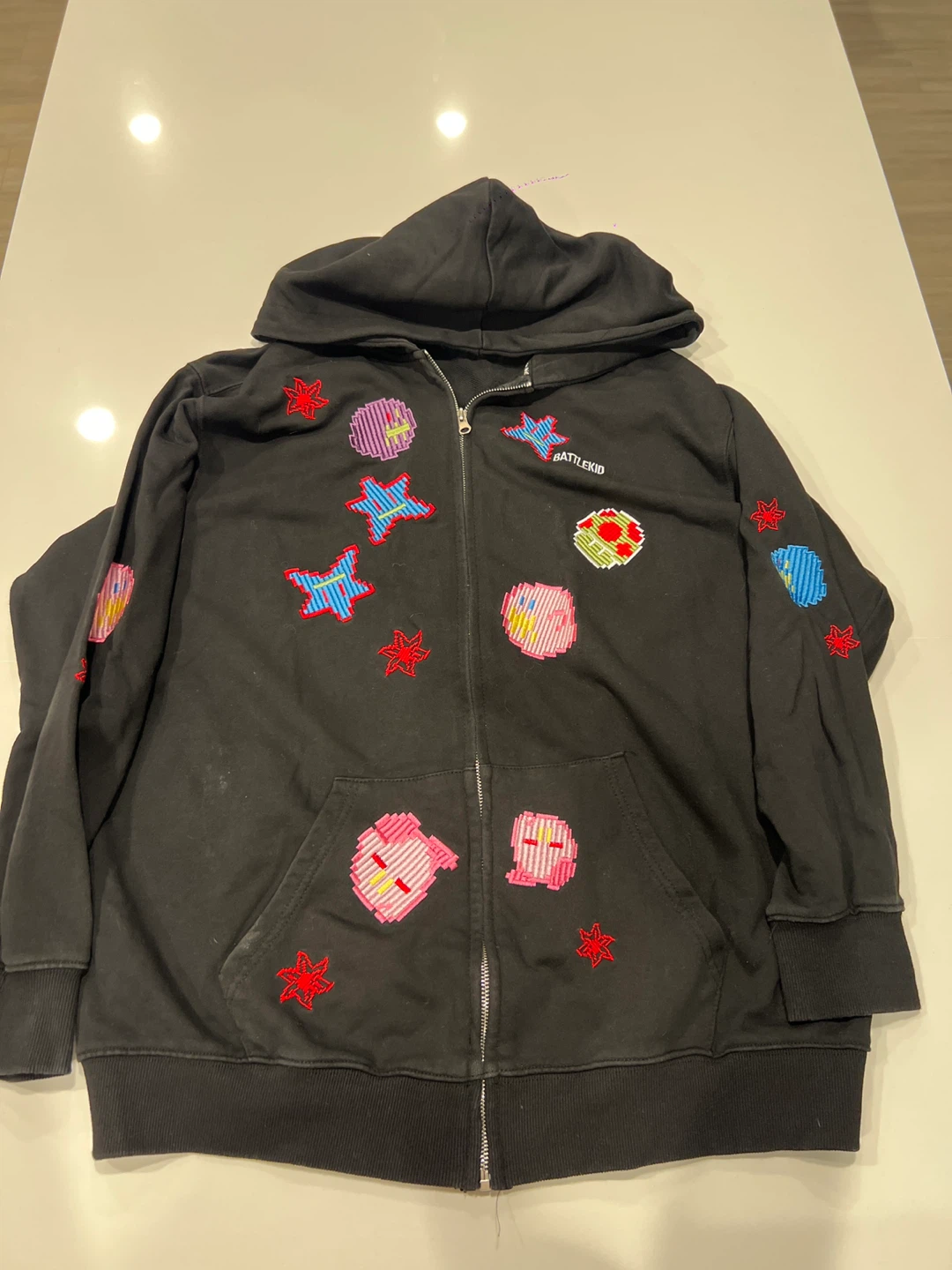 Battle Kid Black Zip-Up Hoodie