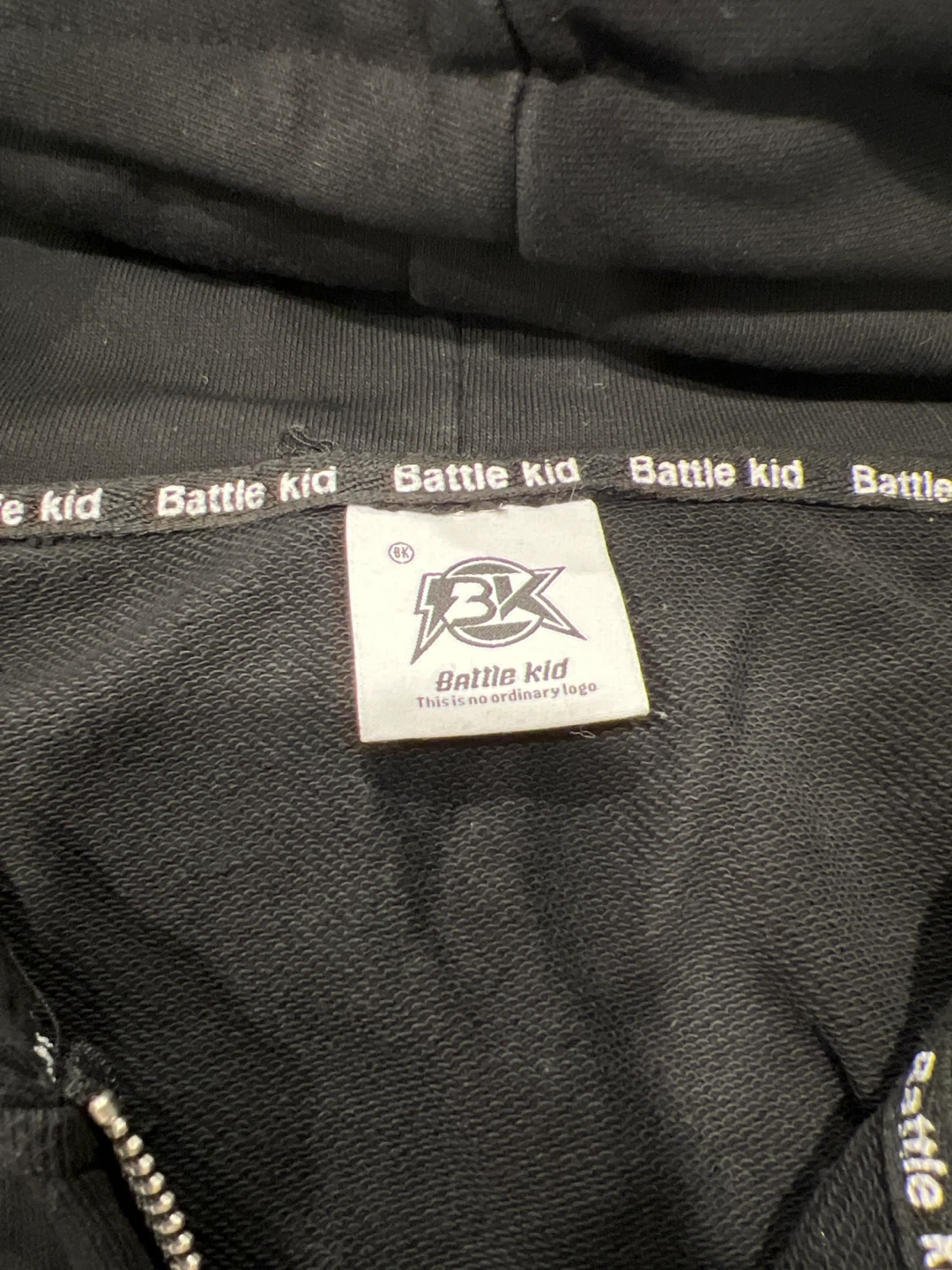 Battle Kid Black Zip-Up Hoodie - photo 2