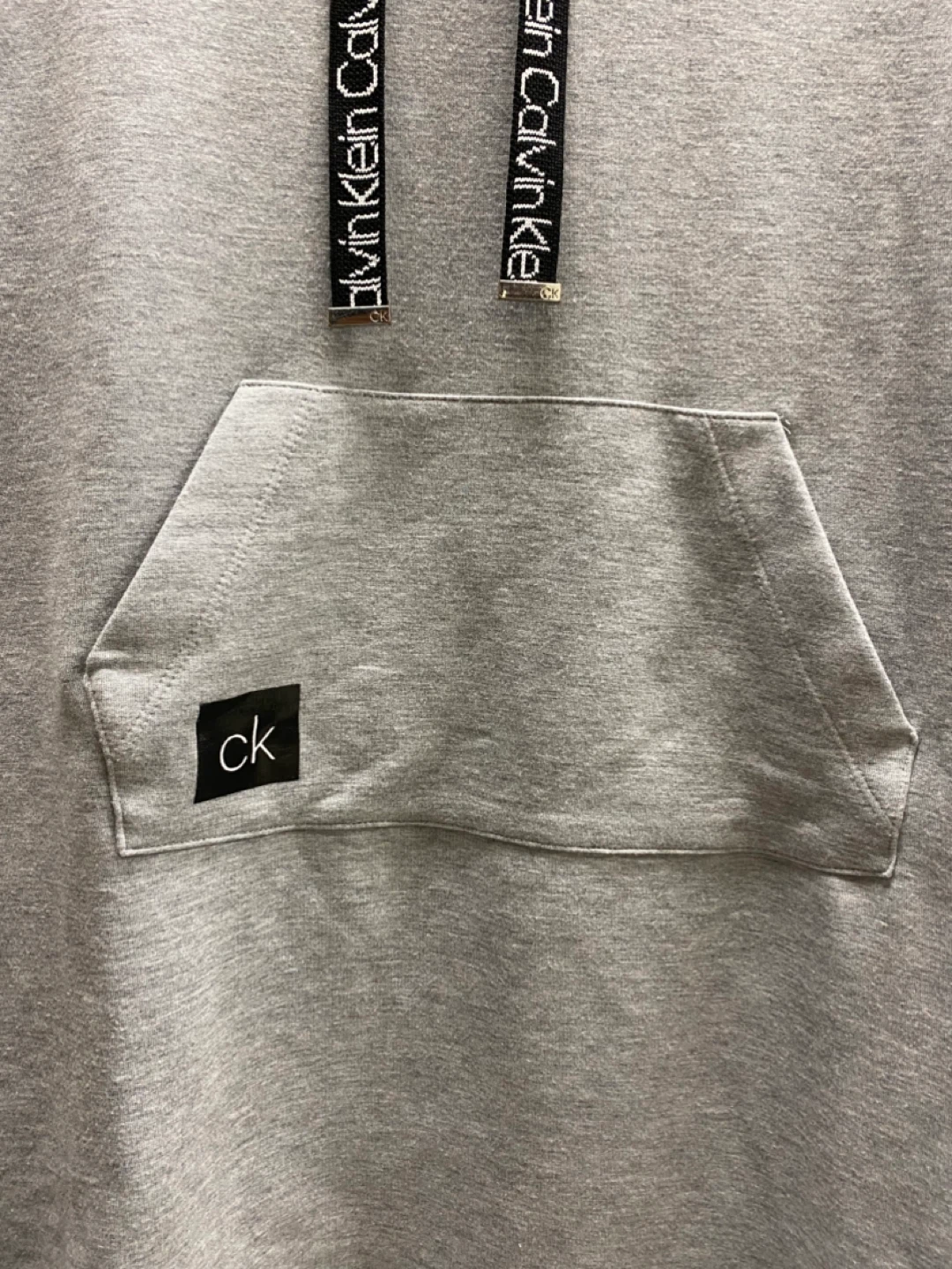 Calvin Klein Soft Grey Hoodie Dress Short Sleeves Size - Small - photo 3