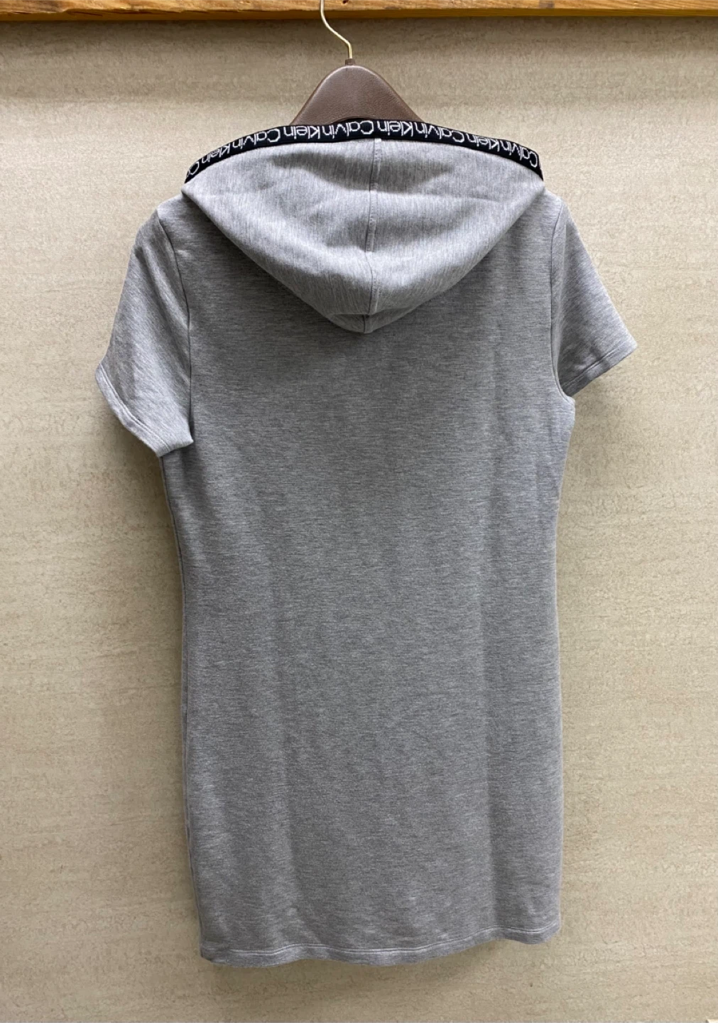Calvin Klein Soft Grey Hoodie Dress Short Sleeves Size - Small - photo 5