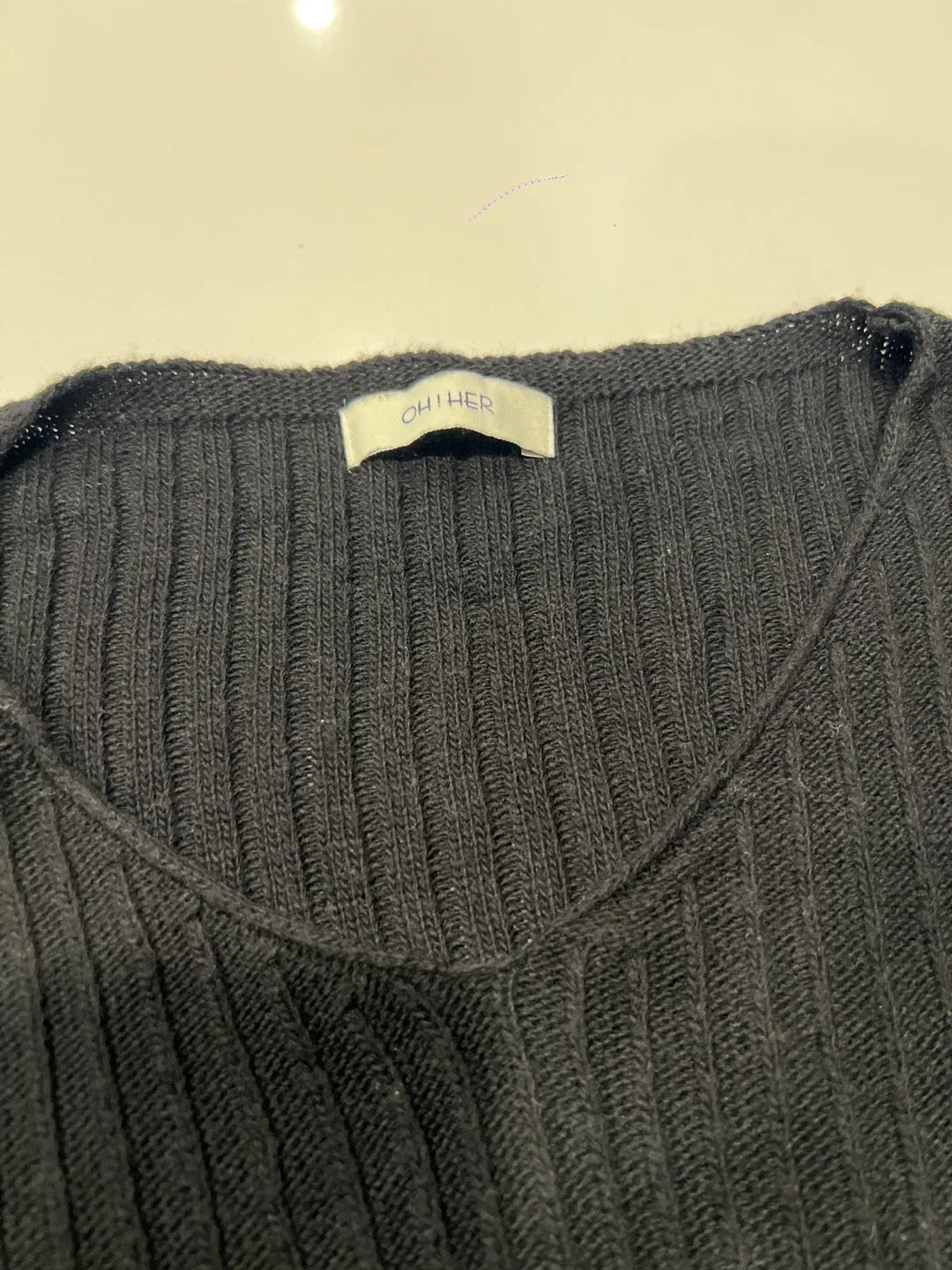 OH!HER Black Knit Sweater image indicator(2)