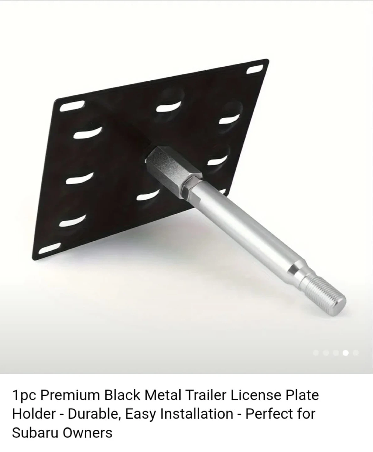 Premium Black Metal Trailer License Plate Holder - photo 2