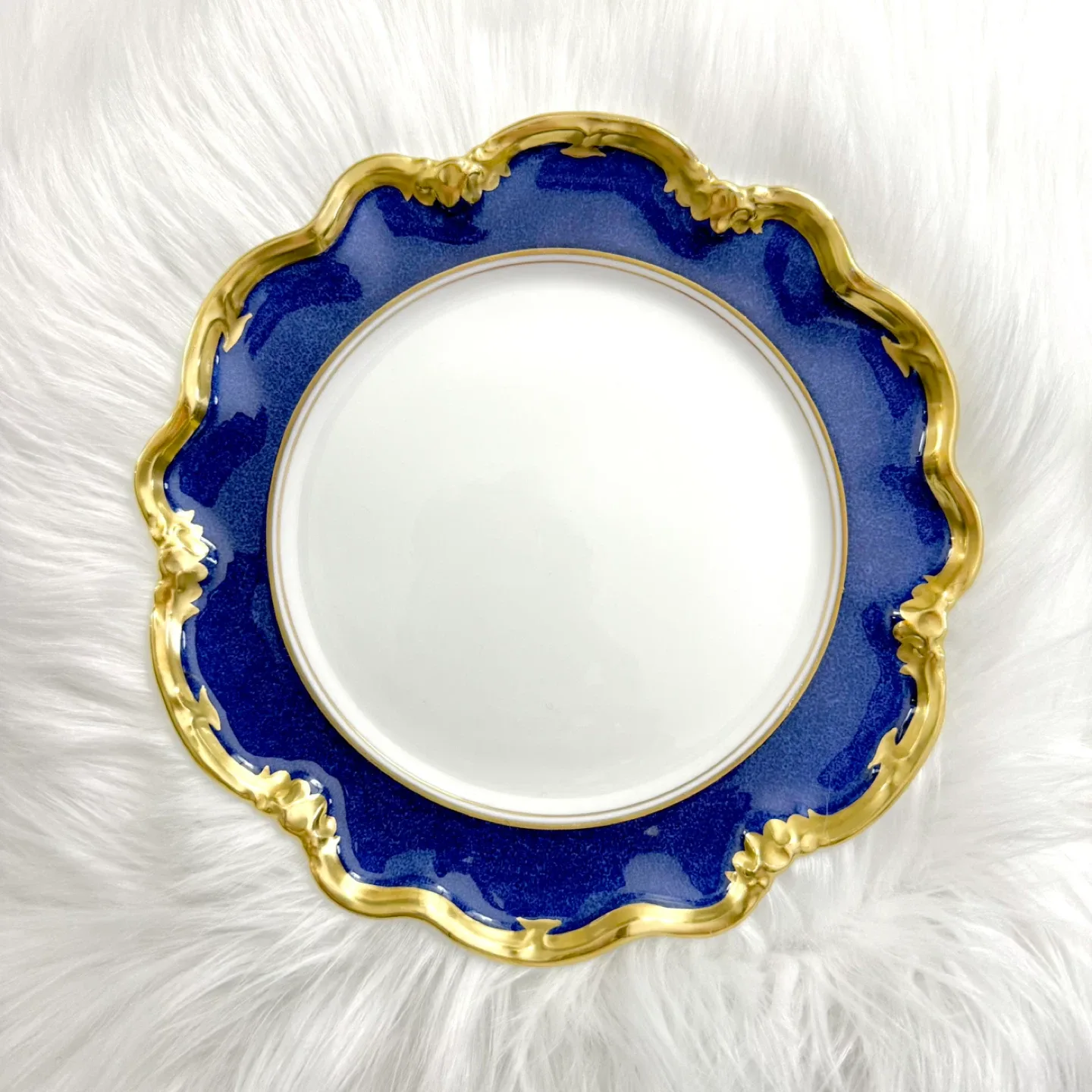 Coalport Athlone Blue 9” scalloped plate thumbnail