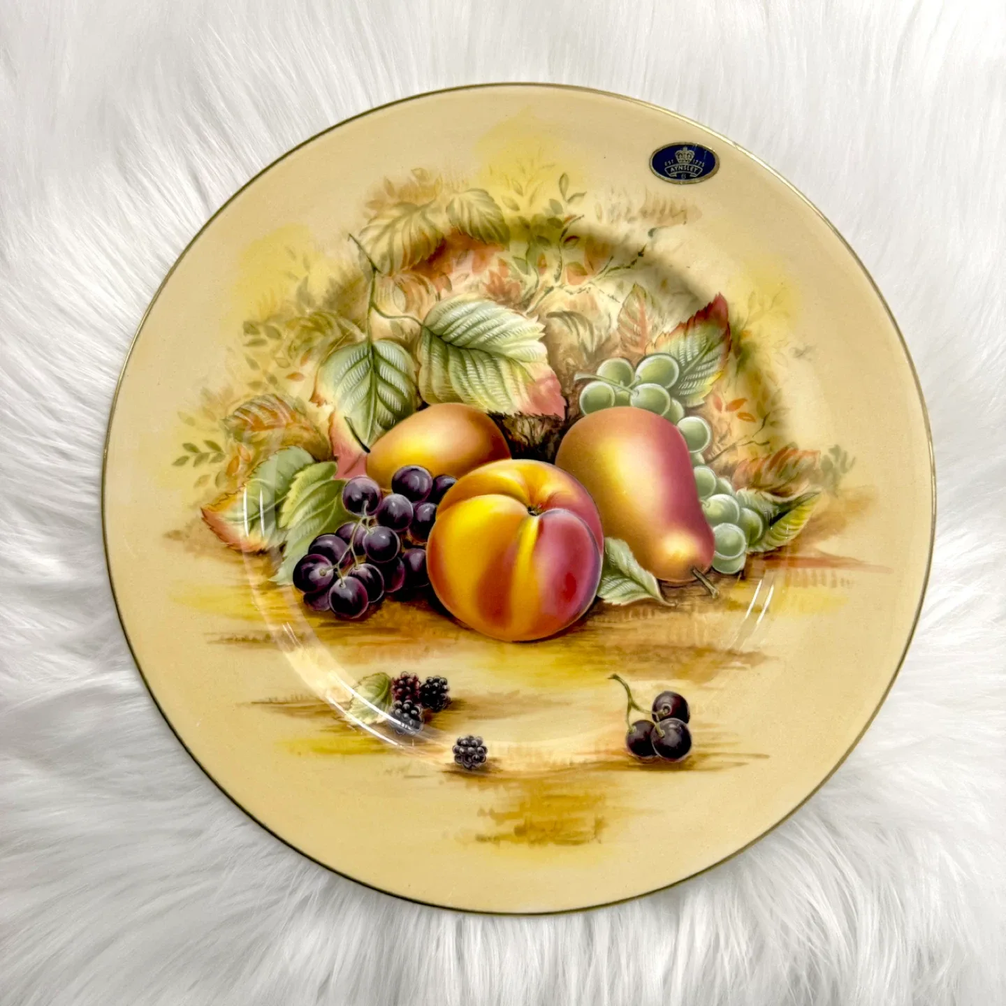 Aynsley Orchard Gold 10.5” plate (mint condition) thumbnail