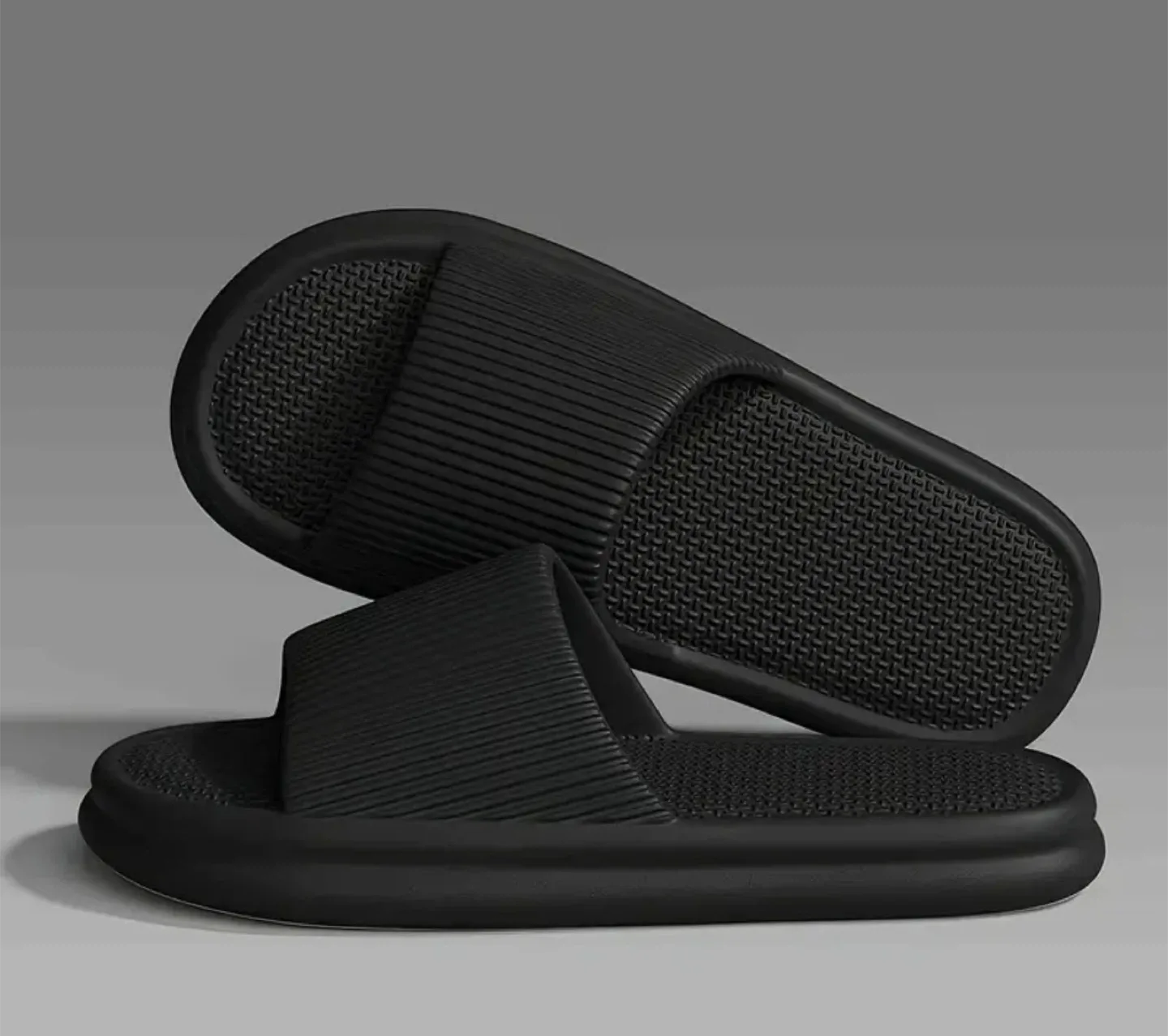 All-Season Comfort Slippers, Solid Color Bathroom Slippers image indicator(3)