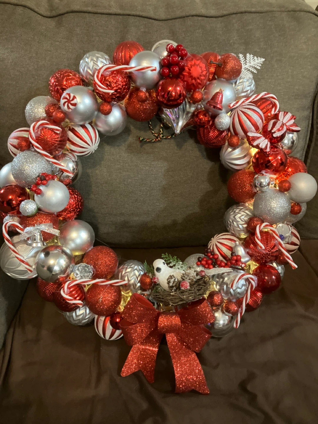 Handmade Christmas Ornament Wreath