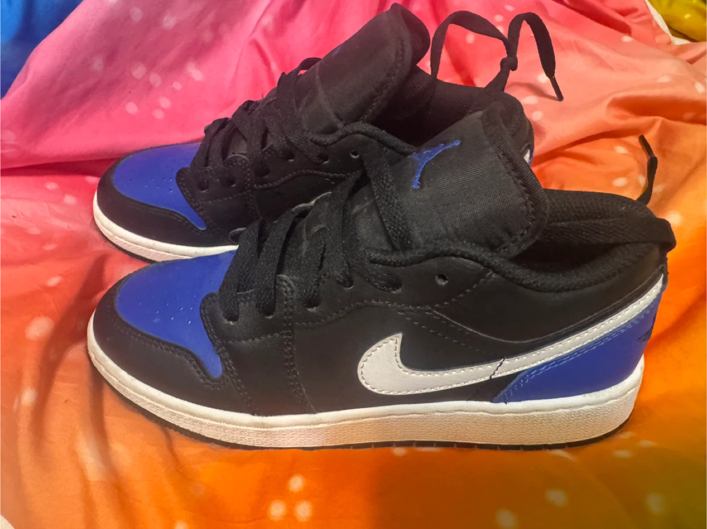 Jordan 1 Mid Black Royal Blue - Youth 4Y - photo 2