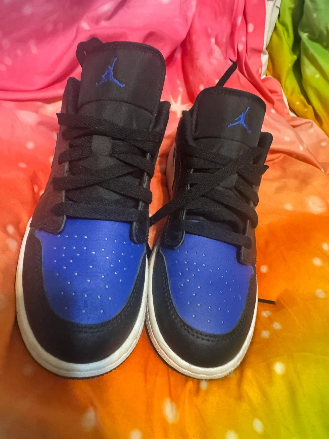 Jordan 1 Mid Black Royal Blue - Youth 4Y