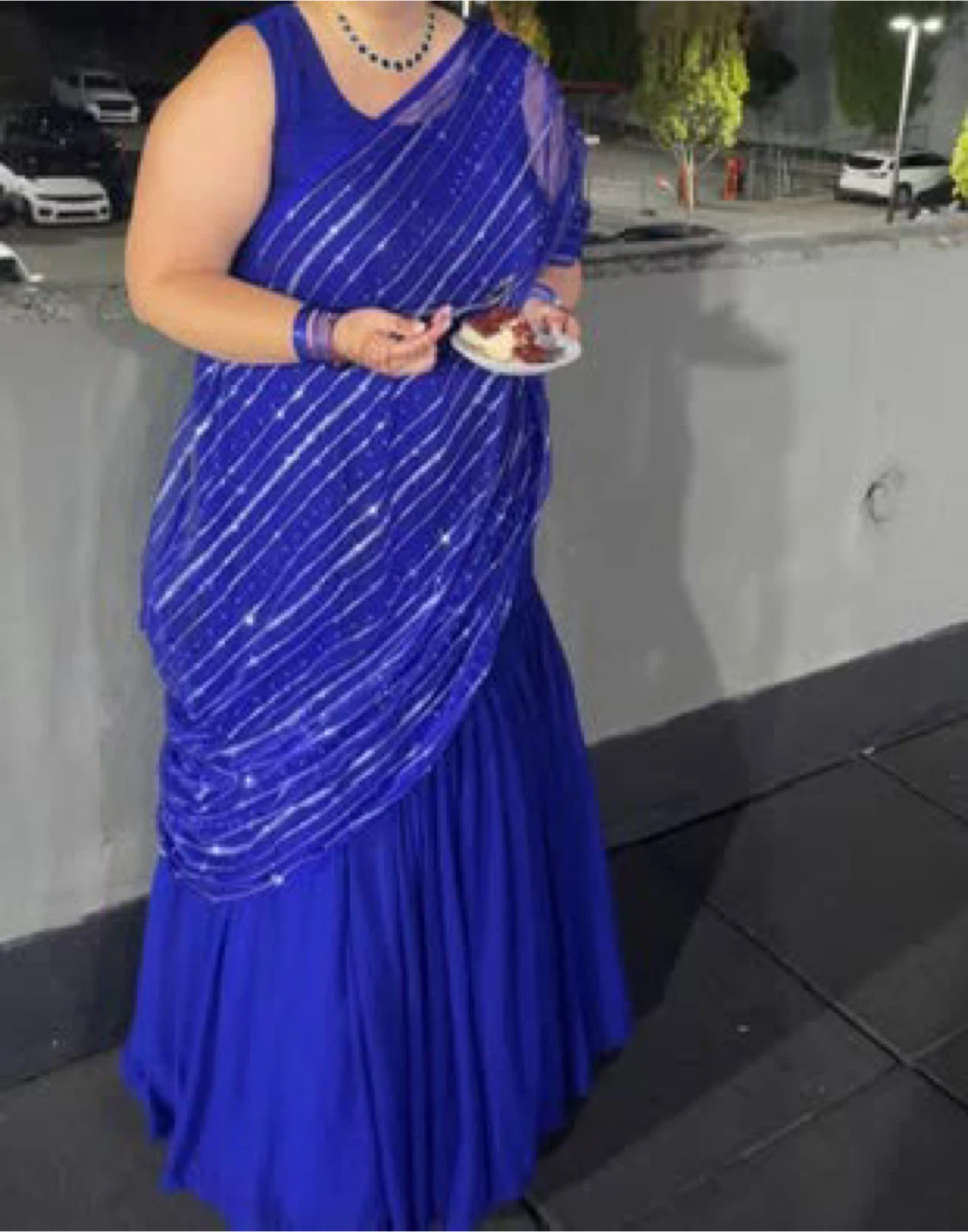 Blue Lehenga Saree - photo 2