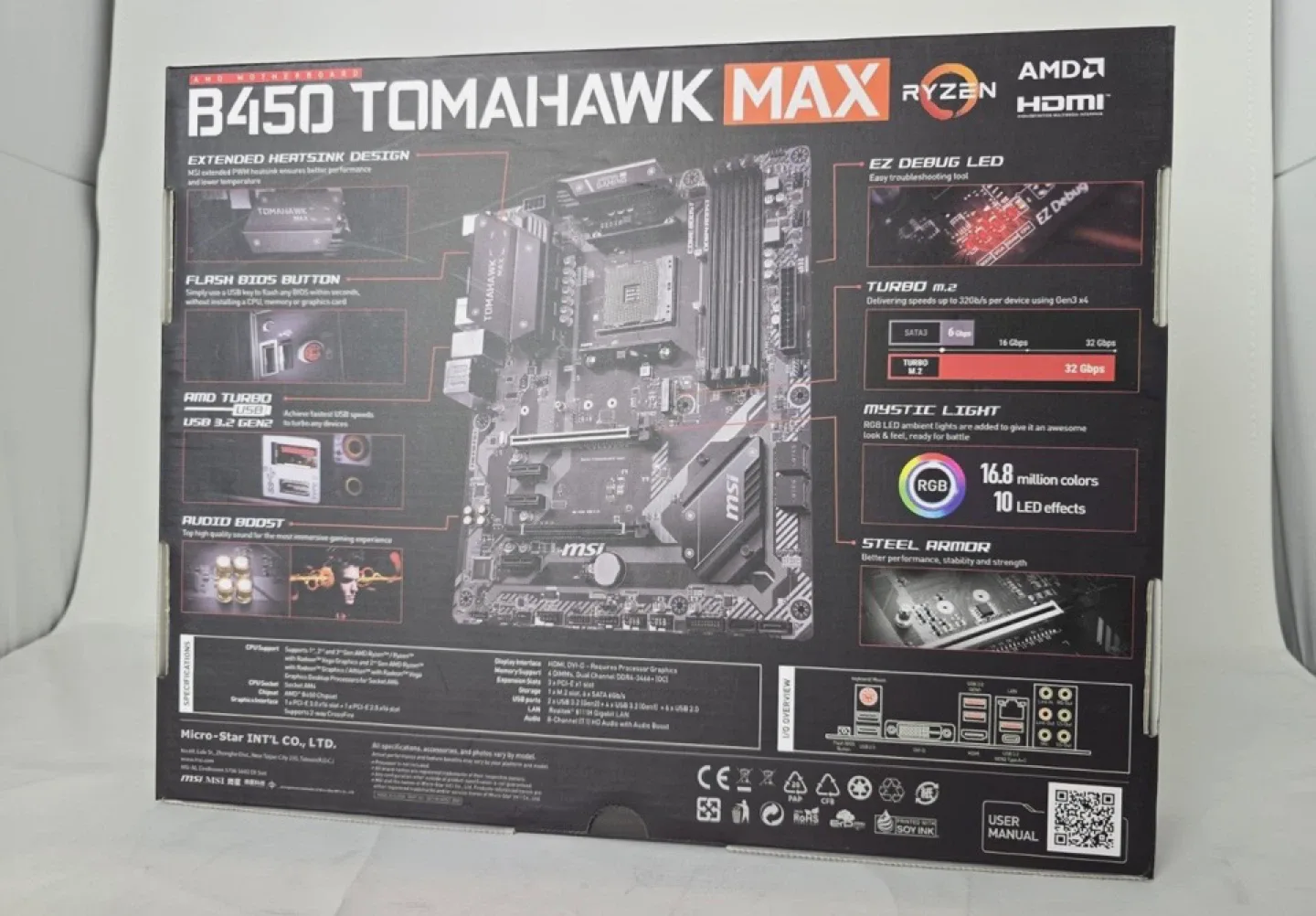 MSI B450 Tomahawk Max Motherboard image indicator(2)