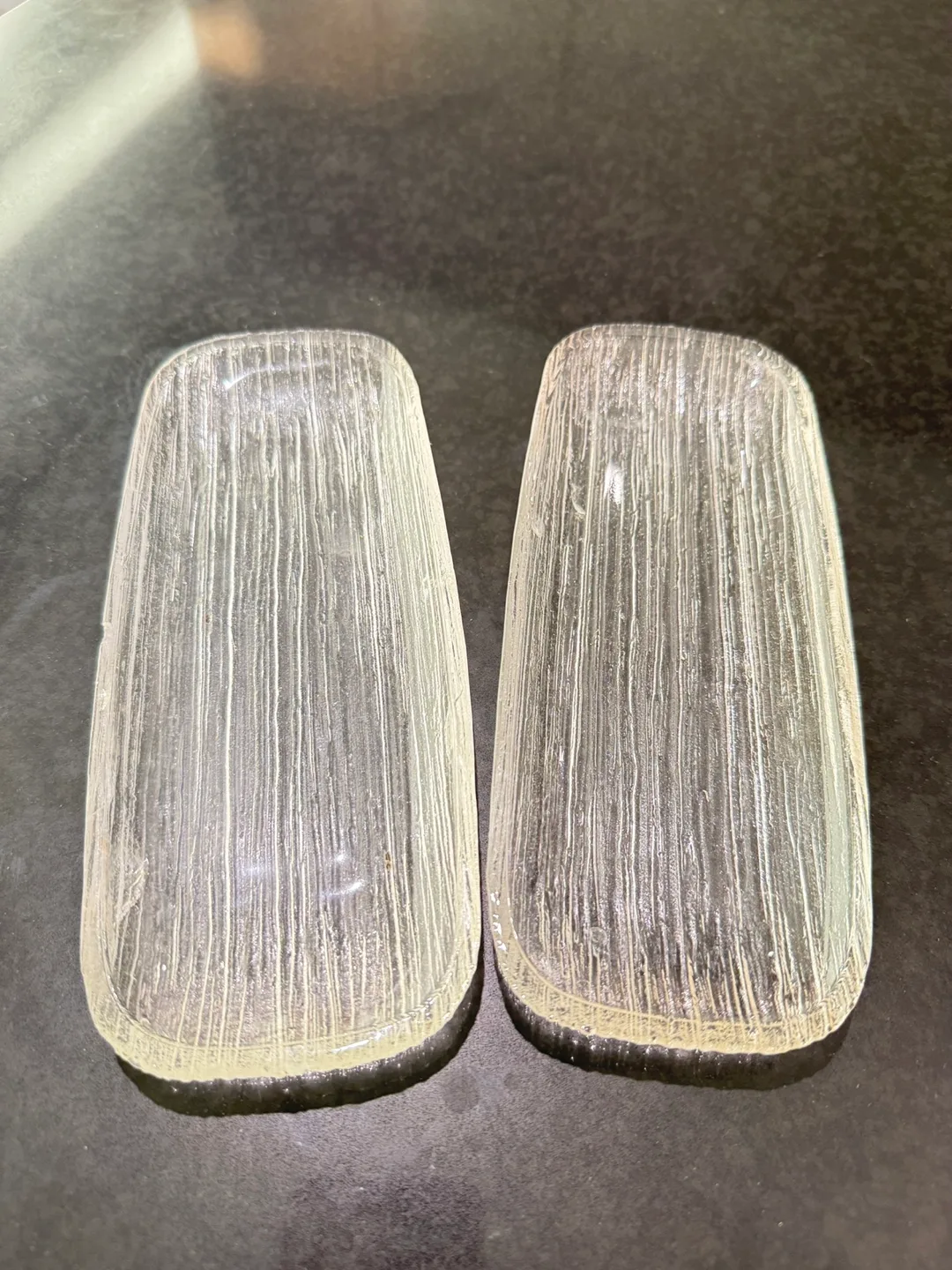 Set of Two Textured Glass Dishes thumbnail