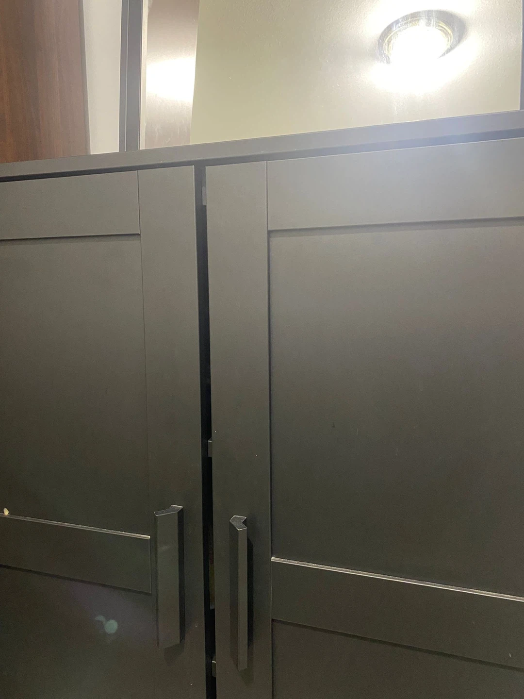 Black ikea Cabinet and Mirror - photo 4