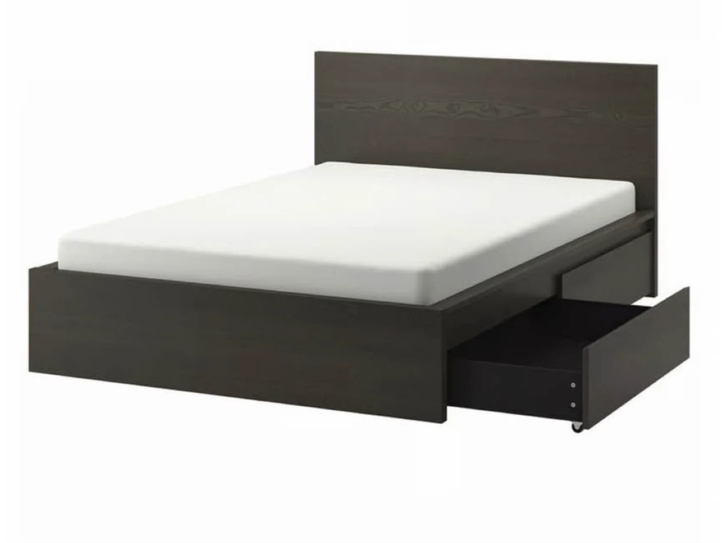IKEA Malm Queen Bed with 4 Storage - Black