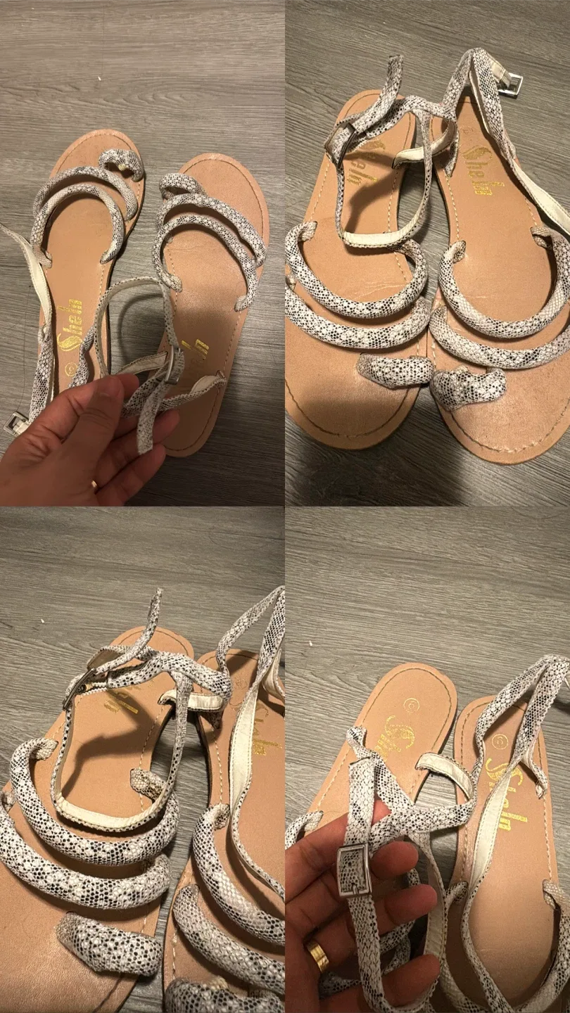 Shein Snake Print Thong Sandals - Size 6 thumbnail