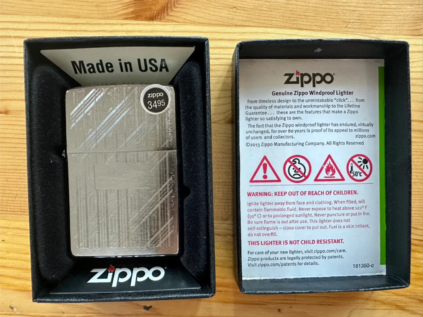 Zippo Masculine Panel Lighter - New in Box image indicator(4)