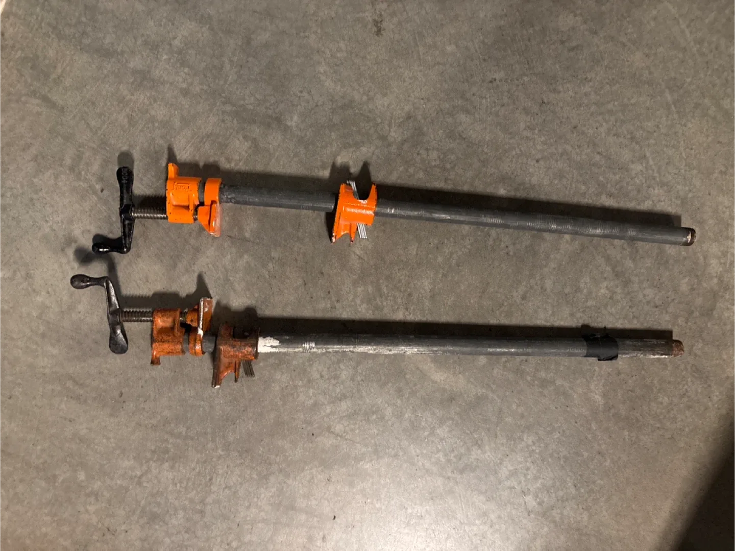 Two Used Pipe Clamps thumbnail