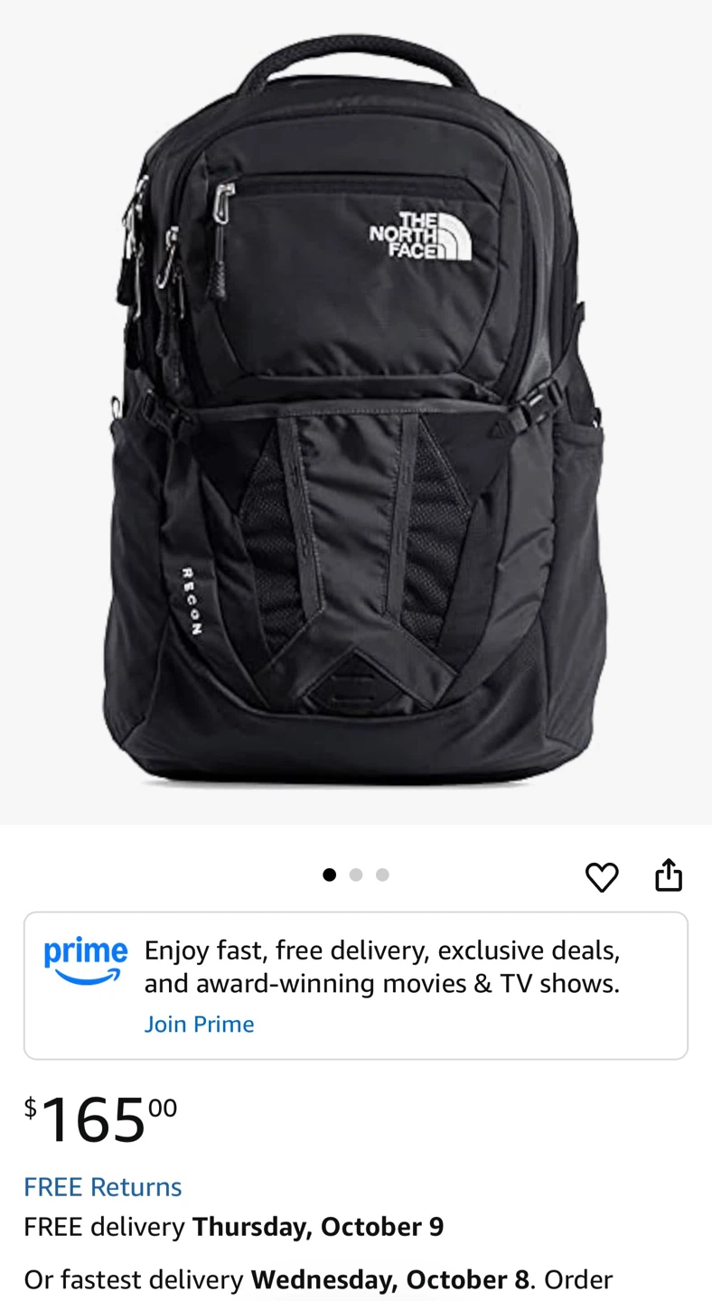 The North Face Recon Backpack - Black