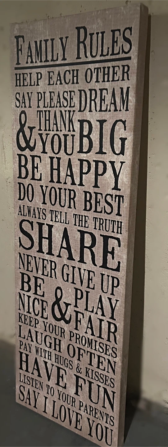 Family Rules Wall Decor