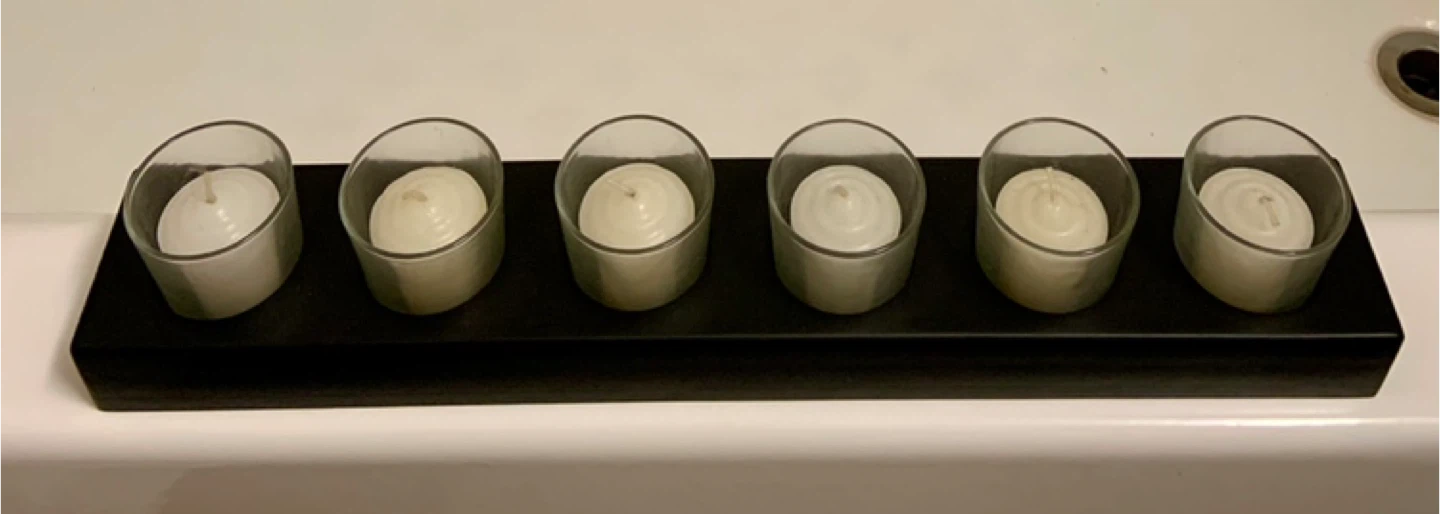 Black Candle Holder with 6 Votive Candles #gifting - photo 3