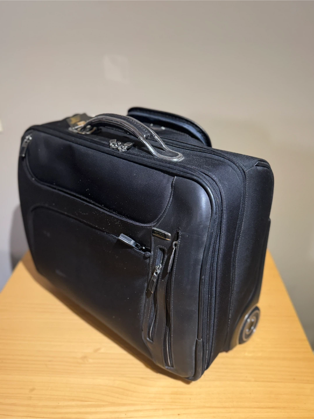 TUMI Black Wheeled Briefcase