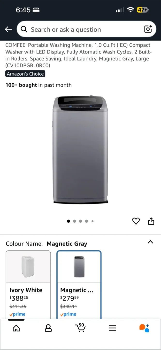 COMFEE' Portable Washing Machine, 1.0 Cu.Ft image indicator(6)