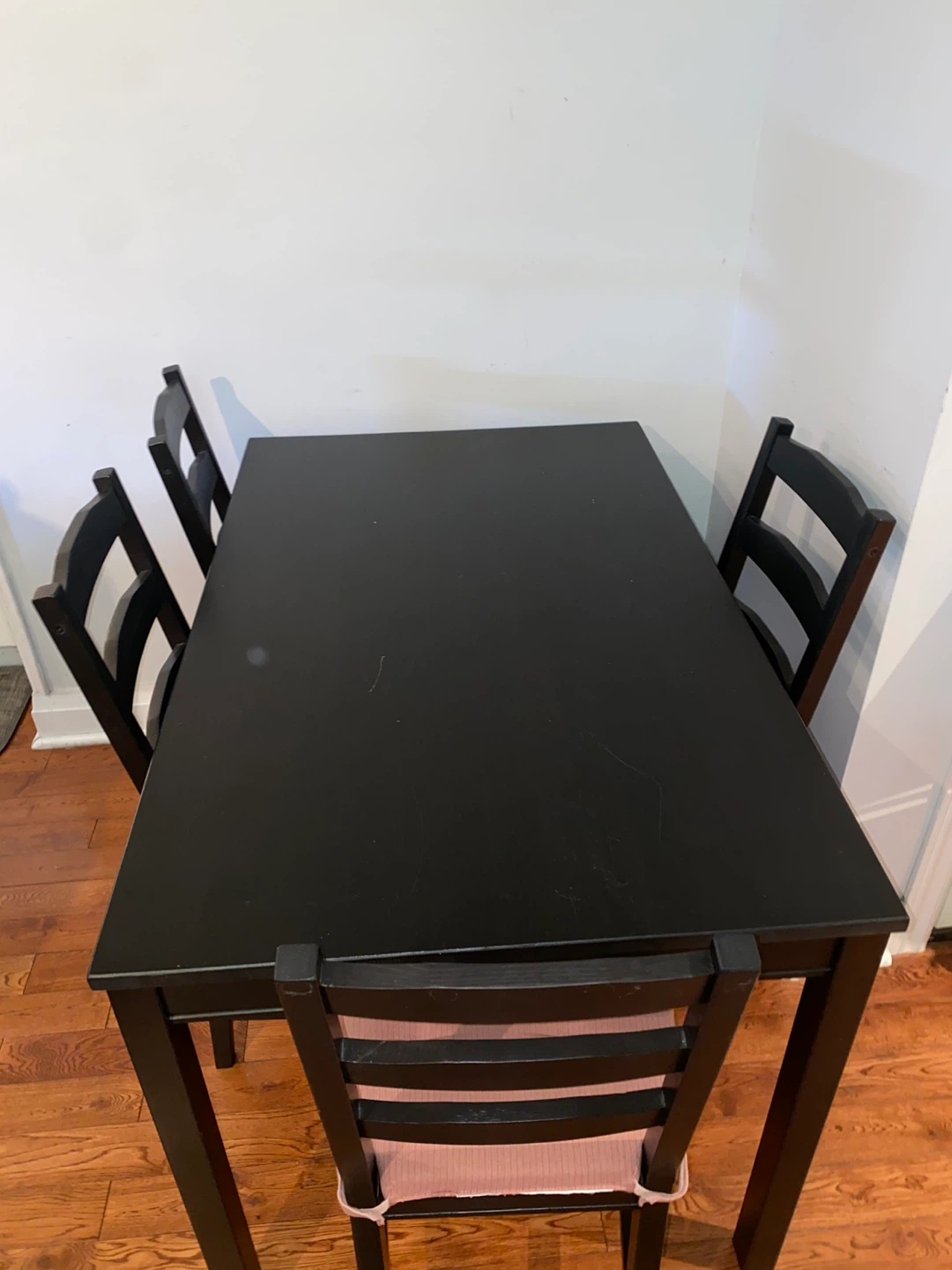 Black Dining Table with 4 Chairs - photo 2