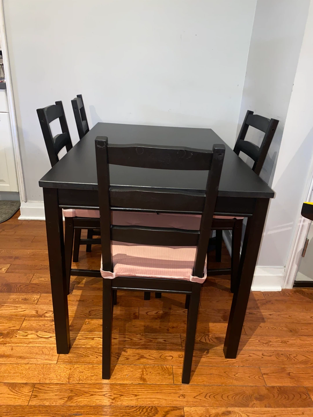 Black Dining Table with 4 Chairs