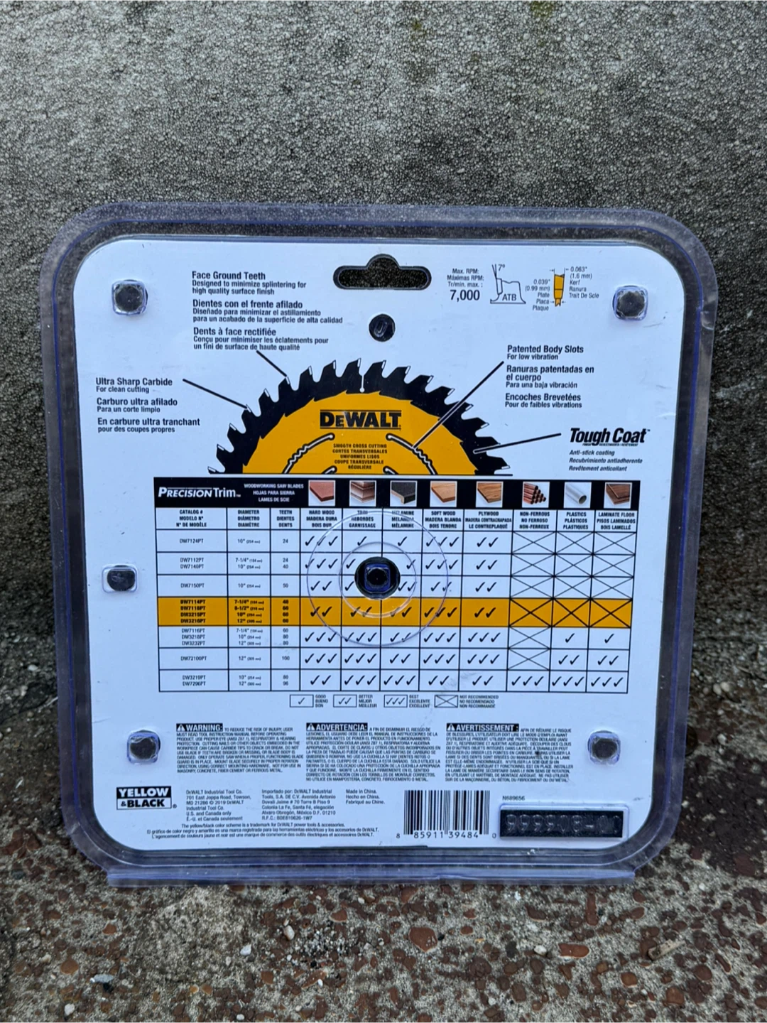 DeWalt 7 1/4" 40T Saw Blade DW7114PT - photo 2