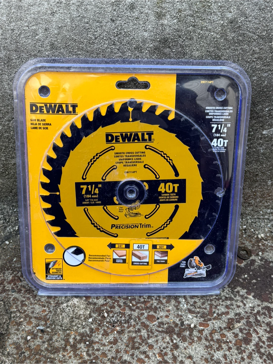 DeWalt 7 1/4" 40T Saw Blade DW7114PT