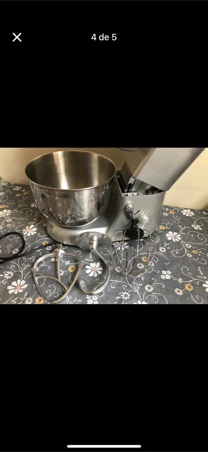 Silver Stand Mixer with Attachments image indicator(4)