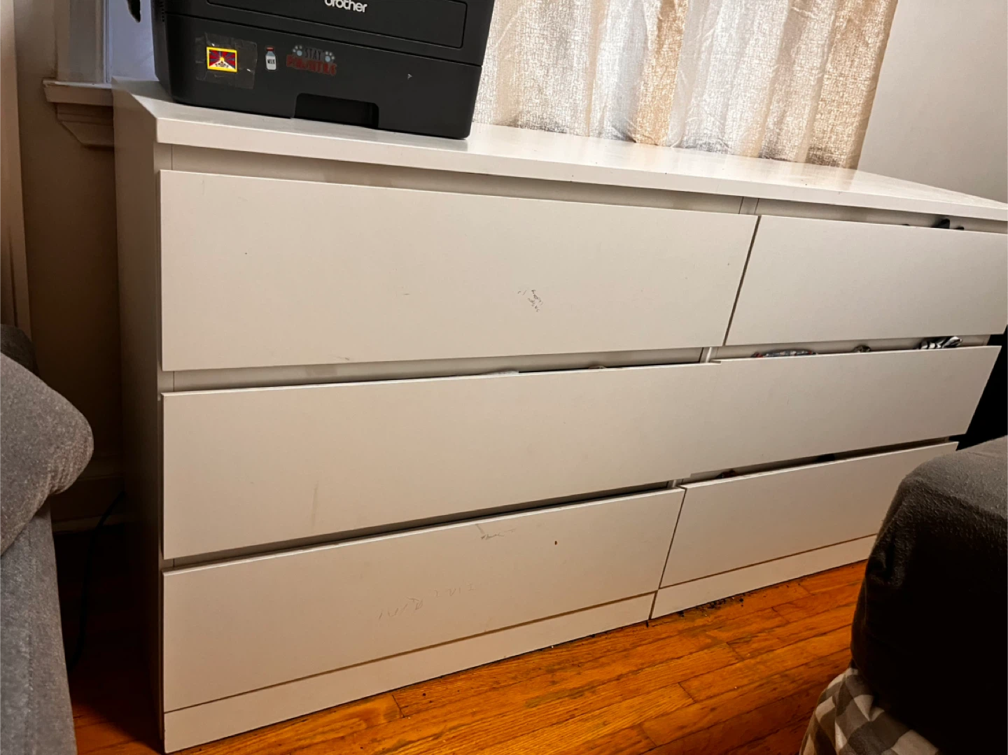 IKEA Malm 6-Drawer Dresser - White, 63x19