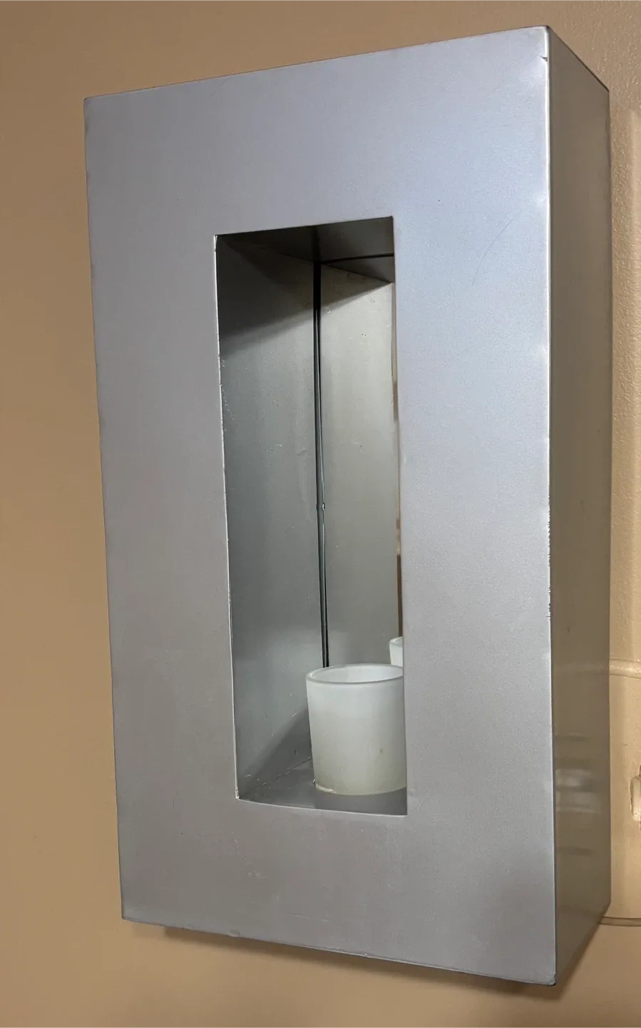 Silver Wall Mounted Mirror Candle Holder ❤️ image indicator(5)