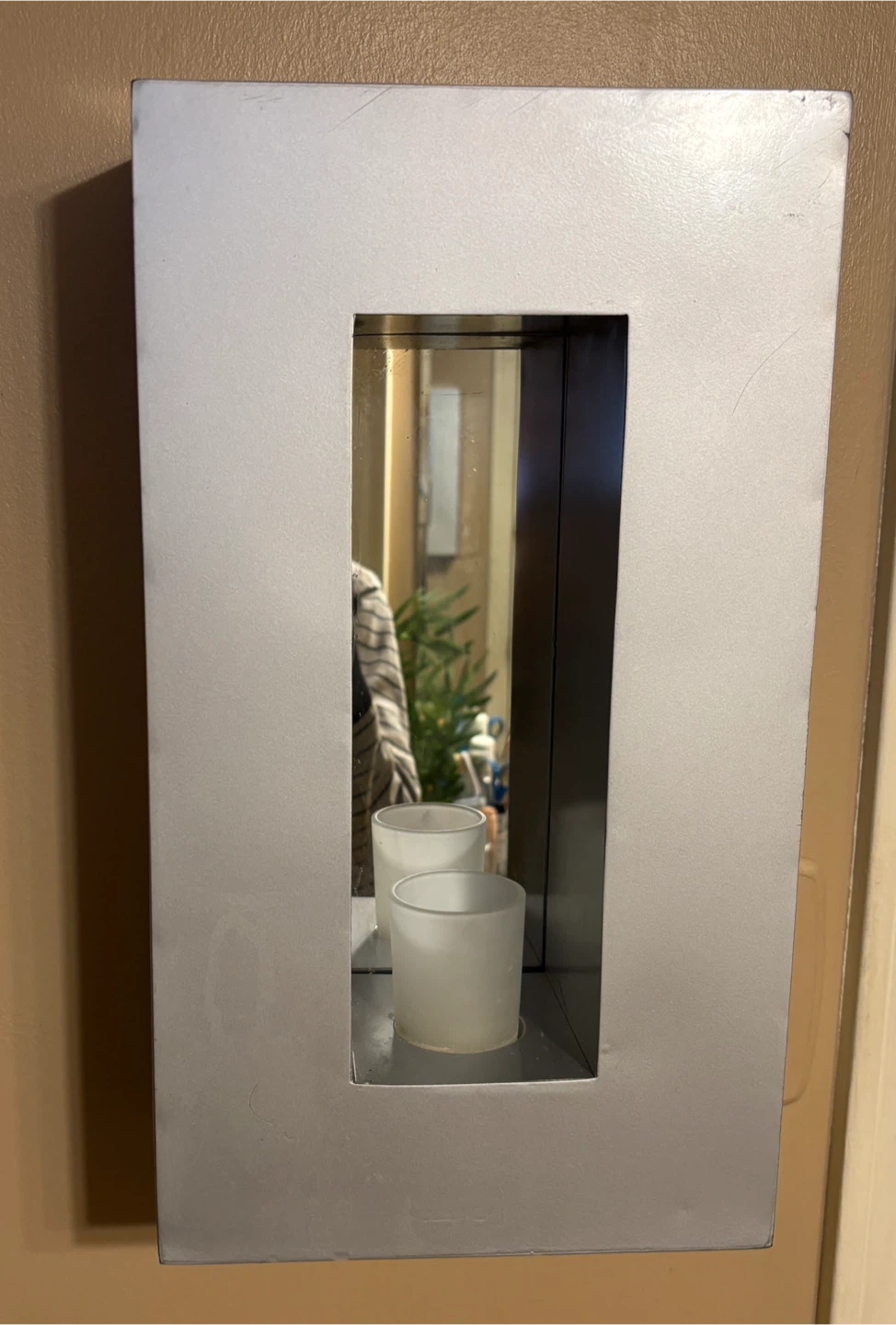 Silver Wall Mounted Mirror Candle Holder ❤️ - photo 3