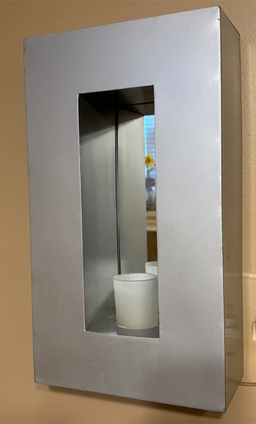 Silver Wall Mounted Mirror Candle Holder ❤️ image indicator(4)