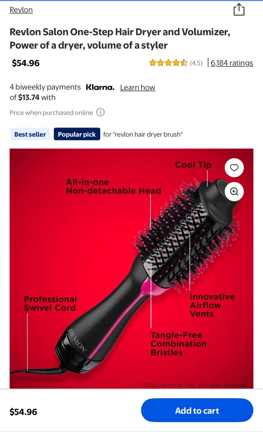 Revlon One-Step Volumizer Hair Dryer Brush thumbnail
